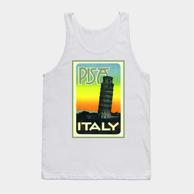 Pisa Italy Leaning Tower Vintage Tank Top by TravelTime